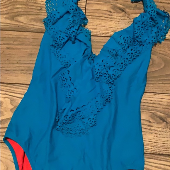 Jessica Simpson One Piece Fringe Bathing Suit - Picture 3 of 8